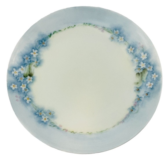 Floral Blue and White Decorative Wall Plate - Picture 1 of 6